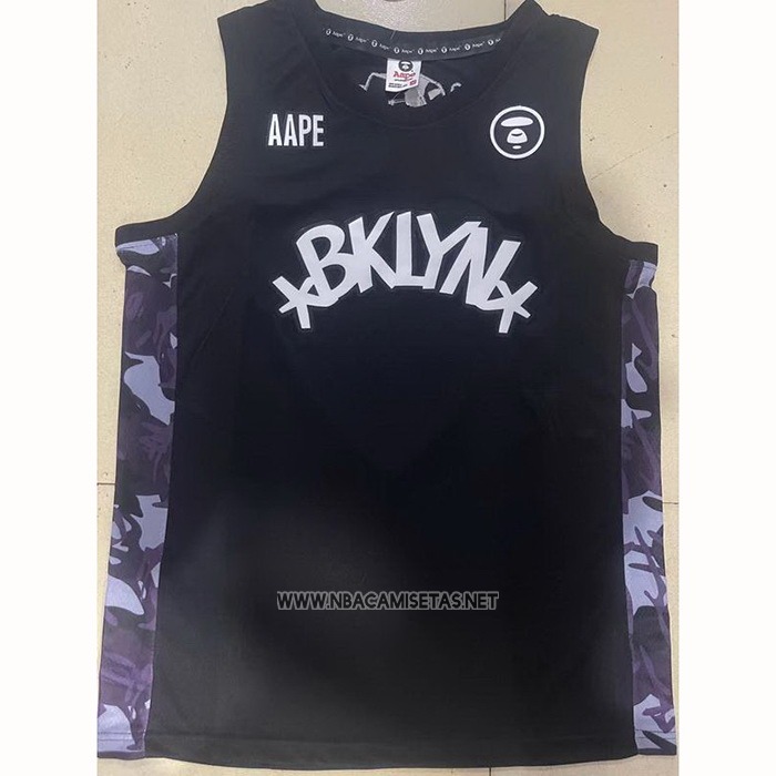 Camiseta Brooklyn Nets x AAPE Negro